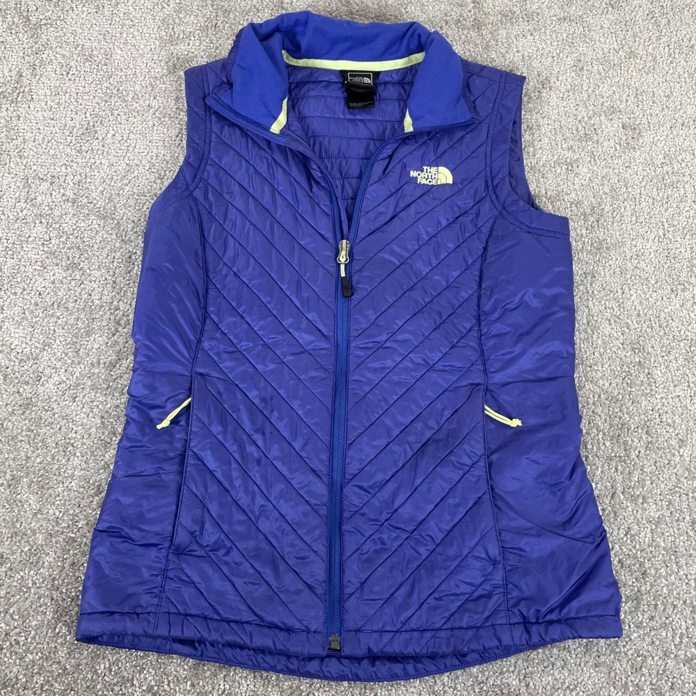 North Face Vest Womens Small Insulated Puffer‎ Quilted Nylon Royal Blue